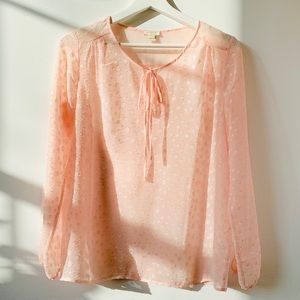 Price Drop💖J. Crew Sheer Peach Blouse